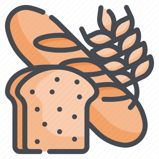 Bread, wheat, breakfast, toast, bakery icon - Download on Iconfinder
