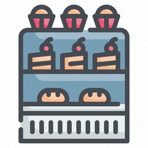 Display, bakery, shop, dessert, sweets icon - Download on Iconfinder