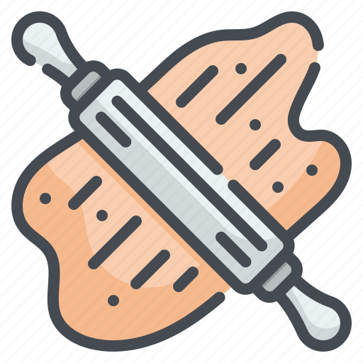 Roller, rolling, dough, flour, baking icon - Download on Iconfinder