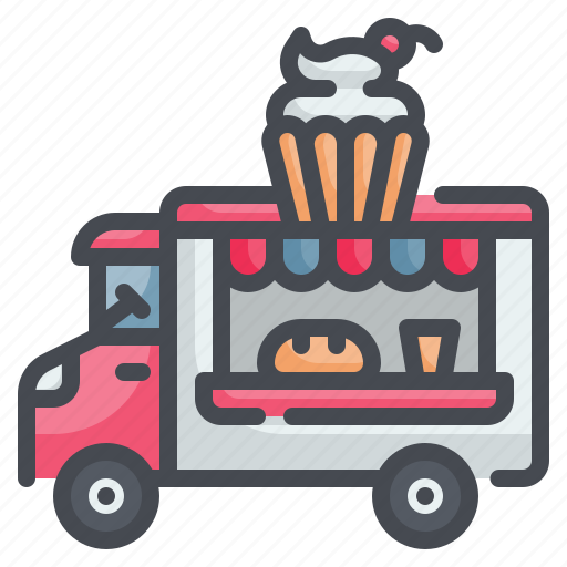 Truck, food, vehicle, sweets, delivery icon - Download on Iconfinder