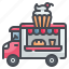 truck, food, vehicle, sweets, delivery 