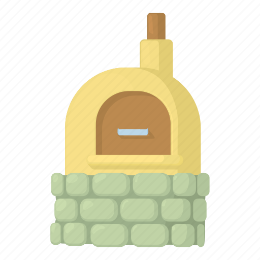 Brick, cartoon, fire, firewood, oven, pizza, wood icon - Download on Iconfinder