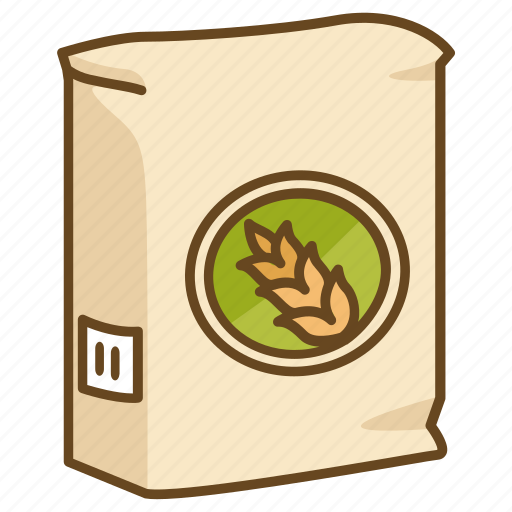 Bag, bakery, baking, flour, raising, self, wheat icon - Download on Iconfinder