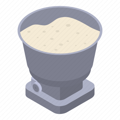 Bakery, bowl, cartoon, dough, food, isometric, kitchen icon - Download on Iconfinder
