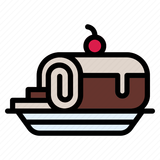 Roll, cake, dessert, food, pastry, cream, bakery icon - Download on Iconfinder