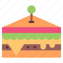 sandwich, bread, food, tomato, snack, vegetable, hamburger, restaurant, cheeseburger