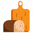 bread, wooden plate, toasted, wheat bread, brown bread