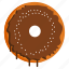 doughnut, chocolate, donut, bakery, dessert 