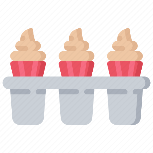 Baked, baking, cakes, cooking, cupcake, tin icon - Download on Iconfinder