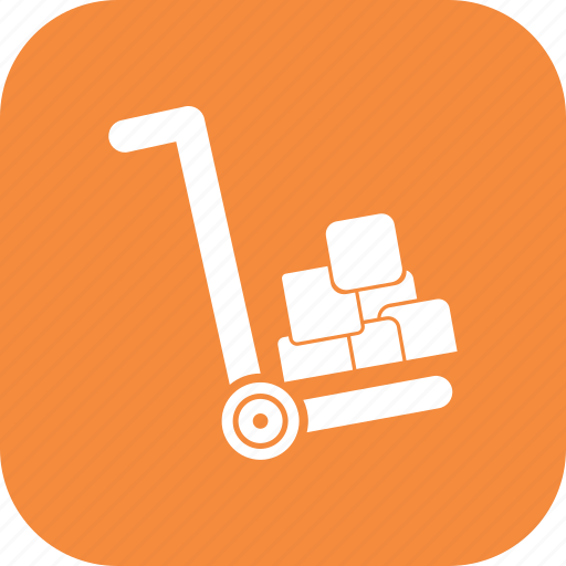 Box trolley, hand trolley, hand truck, package icon - Download on Iconfinder