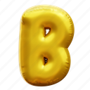b, letter, alphabet, balloon alphabet, gold alphabet 