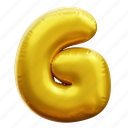 g, letter, alphabet, balloon alphabet, gold alphabet 