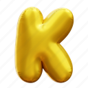 k, letter, alphabet, balloon alphabet, gold alphabet 