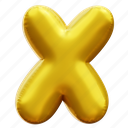 x, letter, alphabet, balloon alphabet, gold alphabet 