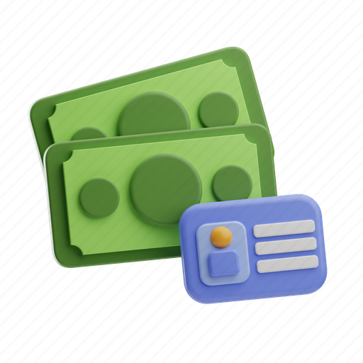 Id card, identification, card, user, payment, profile, business 3D illustration - Download on Iconfinder