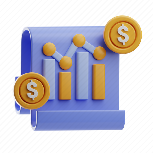 Bank report, bank, dollar, currency, finance, banking, financial 3D illustration - Download on Iconfinder