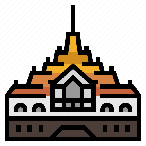 Bangkok, chakrimahaprasat throne hall, grand palace, landmark, tarvel, thai, thailand icon - Download on Iconfinder
