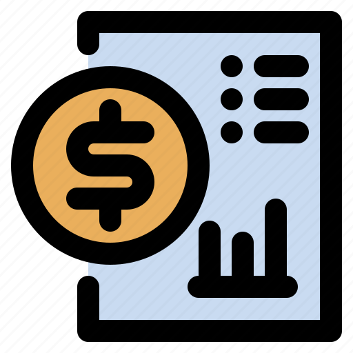Document, analytics, banking, bar, chart, dollar, graph icon - Download on Iconfinder