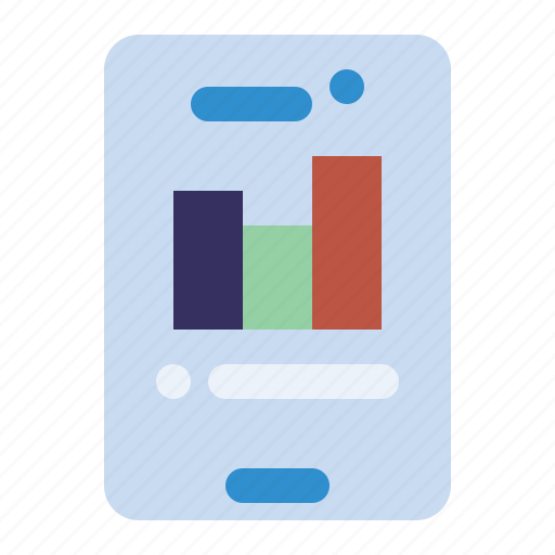 Mobile, phone, bar, cell, chart, graph, statistics icon - Download on Iconfinder