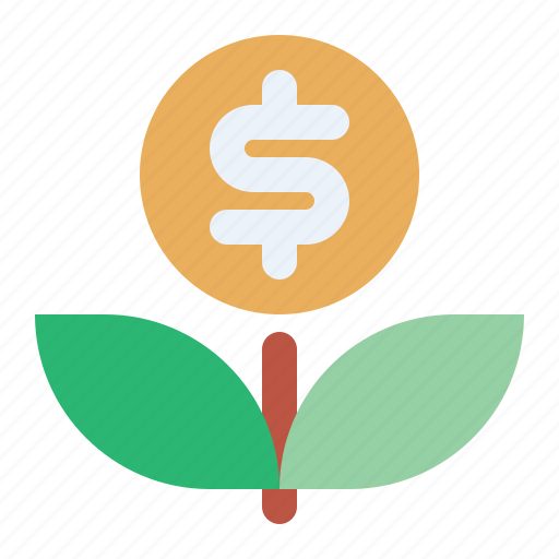Growth, business, coin, dollar, finance, flower, money icon - Download on Iconfinder