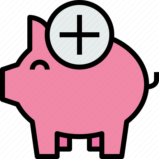 Add, bank, banking, business, finance, piggy icon - Download on Iconfinder