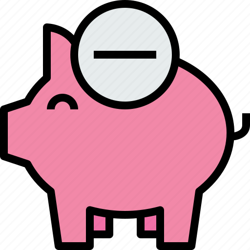 Bank, banking, business, finance, piggy, remove icon - Download on Iconfinder