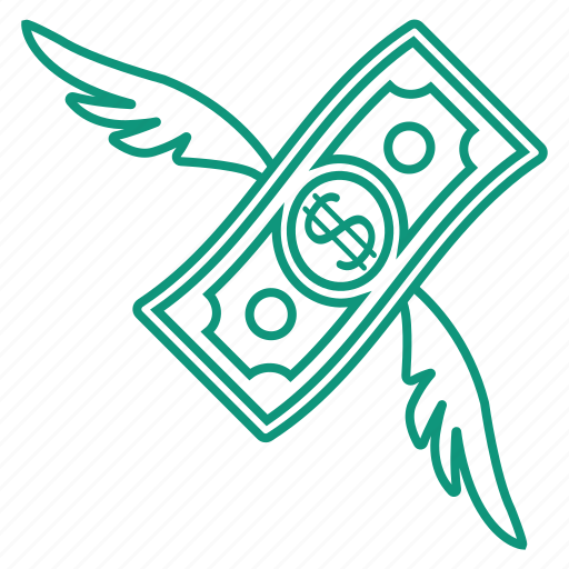 Cash, currency, money, money fly, salary icon - Download on Iconfinder