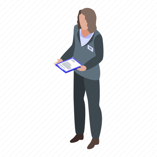 Business, cartoon, computer, credit, isometric, teller, woman icon - Download on Iconfinder