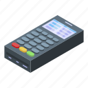 business, cartoon, hand, isometric, payment, shopping, terminal