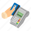 bank, business, hand, isometric, terminal 