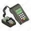 business, isometric, payment, terminal, wired 