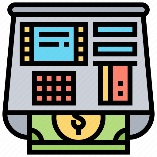 Atm, bank, cash, machine, money icon - Download on Iconfinder