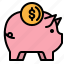 piggy, money, save, coin, bank 