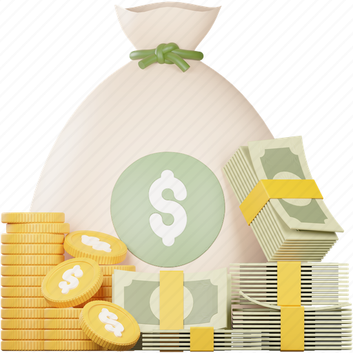 Money, profit, earn, dollar, render, currency, illustration 3D illustration - Download on Iconfinder