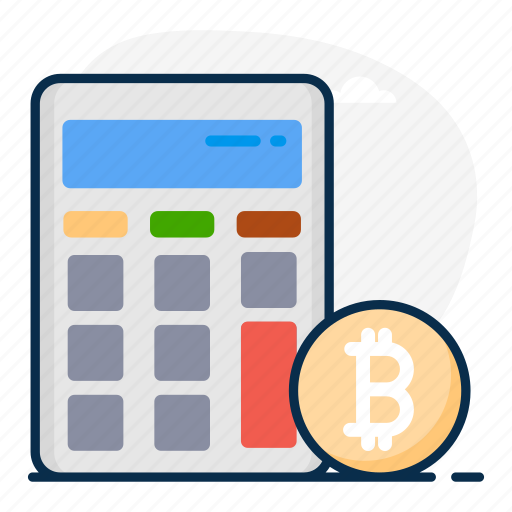 Bitcoin, bitcoin calculator, blockchain calculations, btc estimate, calculator, cost estimation, financial calculator icon - Download on Iconfinder