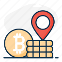 bitcoin, bitcoin address, bitcoin location, bitcoin pin, bitcoin placeholder, cryptocurrency location, location