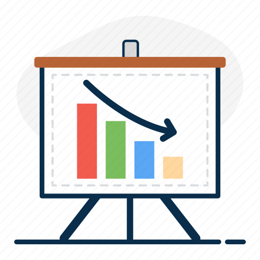Business presentation, data analytics, graphical presentation, infographic, loss chart, recession, statistics icon - Download on Iconfinder