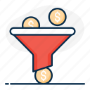 finance funnel, funnel, marketing filtration, marketing funnel, money conversion, sales, sales funnel