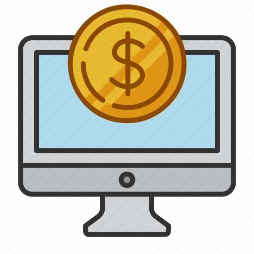 Computer, dollar, electronic, investment, transaction icon - Download on Iconfinder