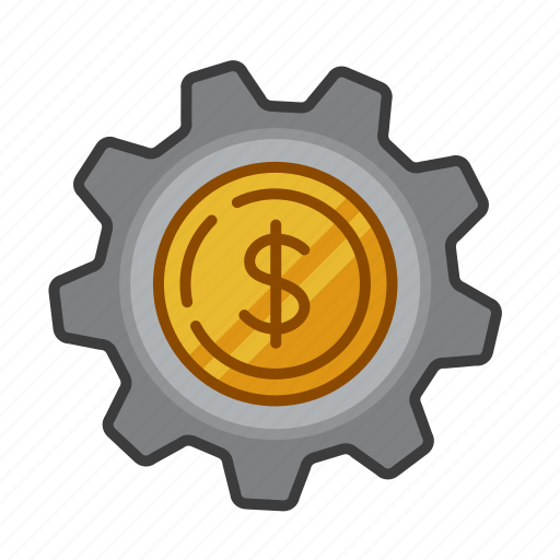 Dollar, finance, gear, operation, currency, business icon - Download on Iconfinder