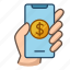 app, dollar, mobile, payment, money, cash, coin 