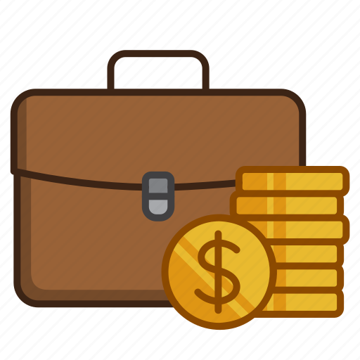 Briefcase, dollar, investment, money, outlay, reversal, coin icon - Download on Iconfinder
