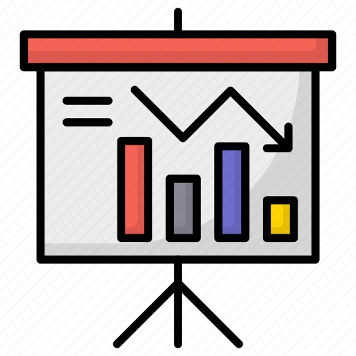 Loss chart, loss graph, decreasing chart, financial performance, business loss icon - Download on Iconfinder