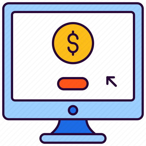 Online money, online work, online business, mobile, dollars icon - Download on Iconfinder