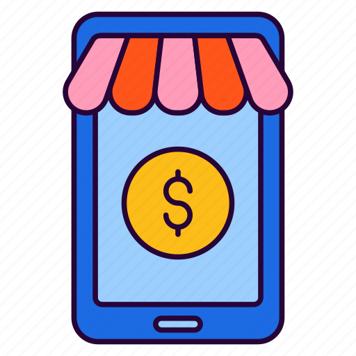 M commerce, mobile commerce, dollar, online business, online work icon - Download on Iconfinder