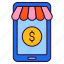 m commerce, mobile commerce, dollar, online business, online work 