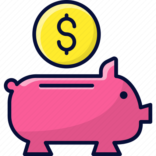 Coin, piggy, piggy bank, save money, savings icon - Download on Iconfinder