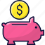 coin, piggy, piggy bank, save money, savings 