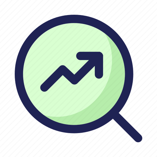 Analysis, business, finance, glass, magnifying, statistics icon - Download on Iconfinder