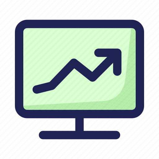 Banking, business, growth, internet, monitor, trading, up icon - Download on Iconfinder